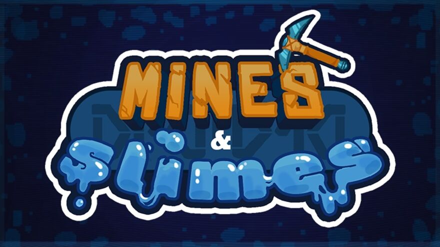 The logo for the video game Mines and Slimes