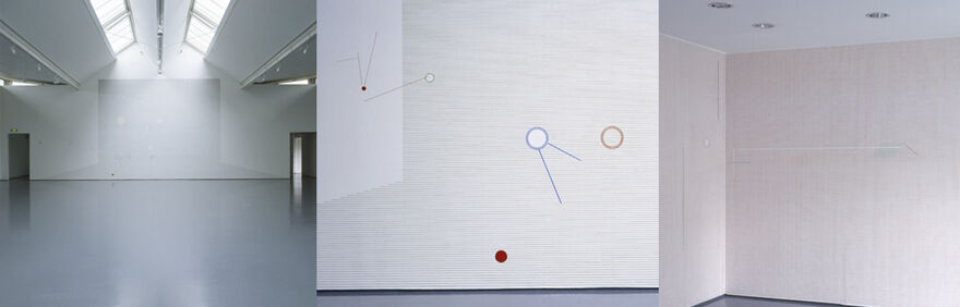A banner which shows different images from Richard Wright's exhibition at DCA.