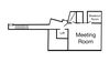 Diagram of Floor 1 at DCA, showing the large meeting room