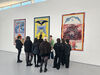 Head of Learning giving a gallery tour to secondary school pupils