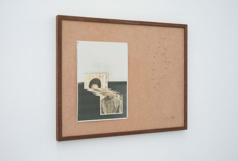 An distorted image on a pinboard 