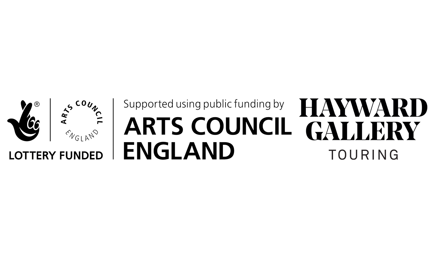 Arts Council England and Hayward Gallery Touring logo lock-up